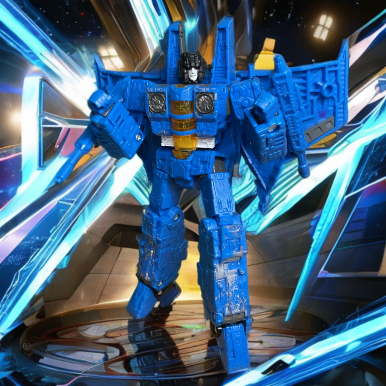 Ion Storm in robot mode in a cybertronian bunker.