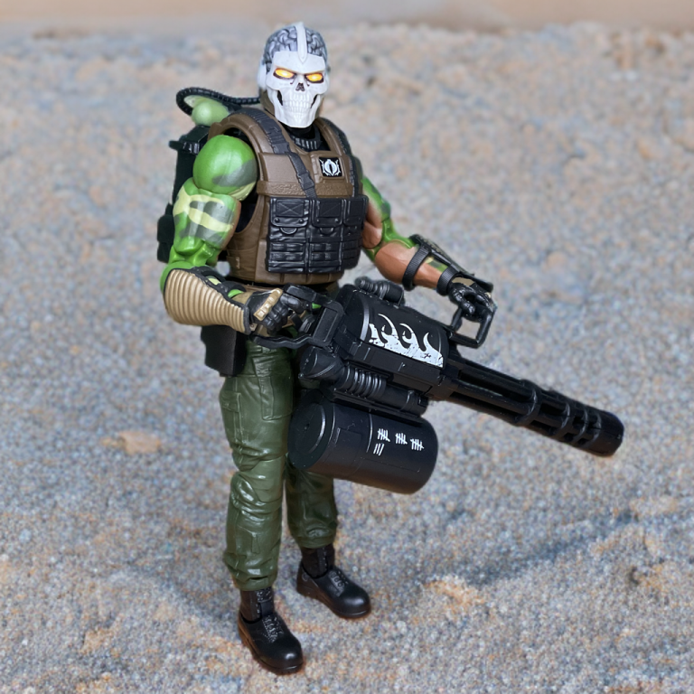 G.I. Joe Classified Series Cobra Grim-Viper #176 Actionfigur mit massiver Railgun und Helm mit Totenkopfmuster