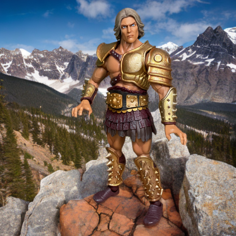 Who-Manフィギュアは、カスタム・ディスプレイ・オプションのための代替頭部彫刻付きで展示されている。.
