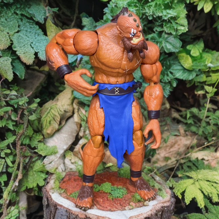 Beast Man in the forest where he draws his powers from.