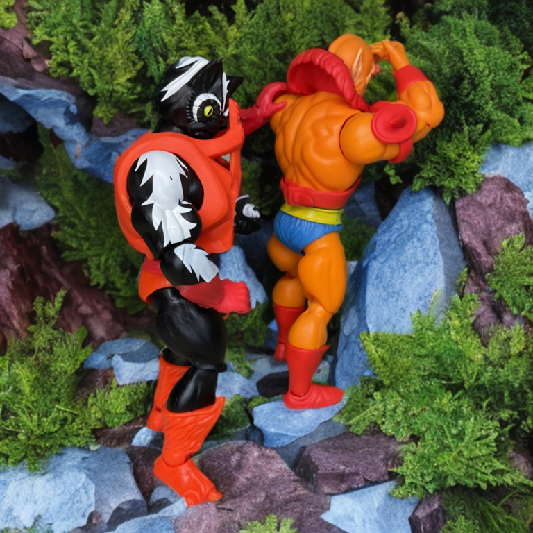 Stinkor consoling Beast Man who did not appear in the Filmation cartoon.