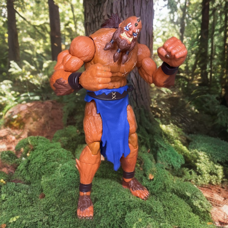 A visual depiction of Beast Man harnessing the power of Eternian creatures.