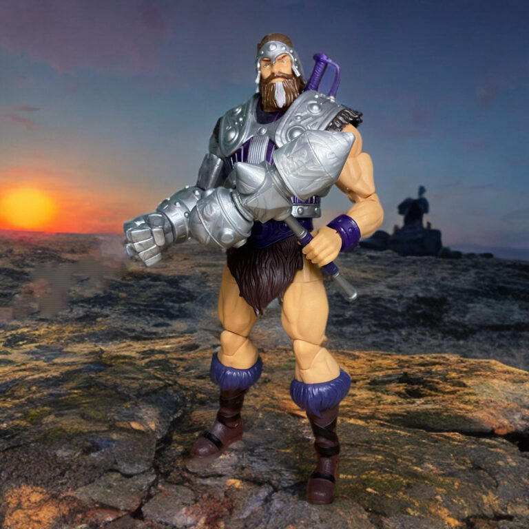 New Eternia Masterverse Fisto action figure with massive iron fist and armor