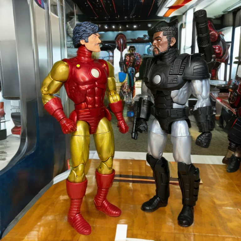 アイアンマンとウォーマシンはヘルメットなしで一緒にいる。.