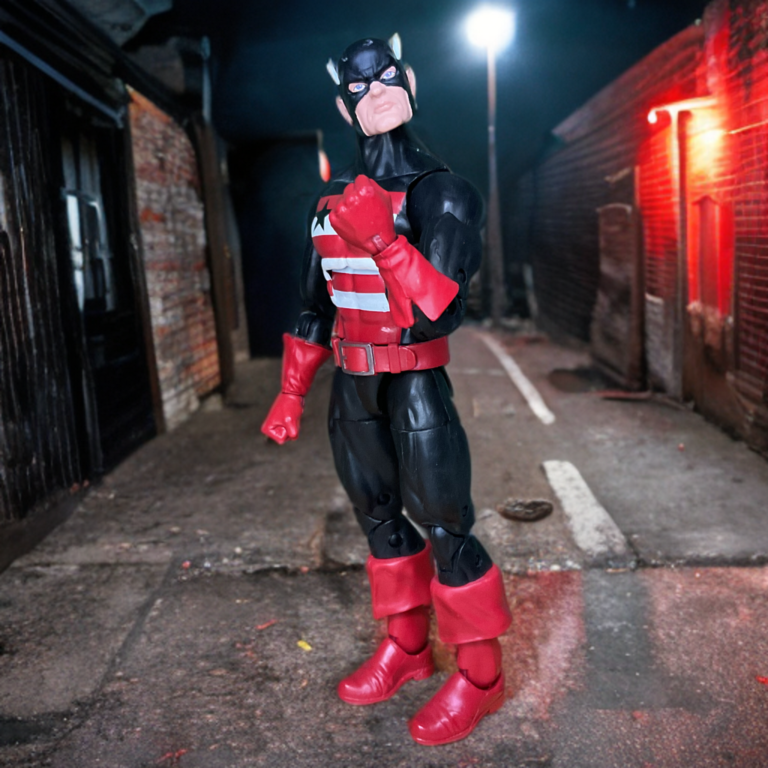 The often difficult U.S. Agent standing in an alley at night.