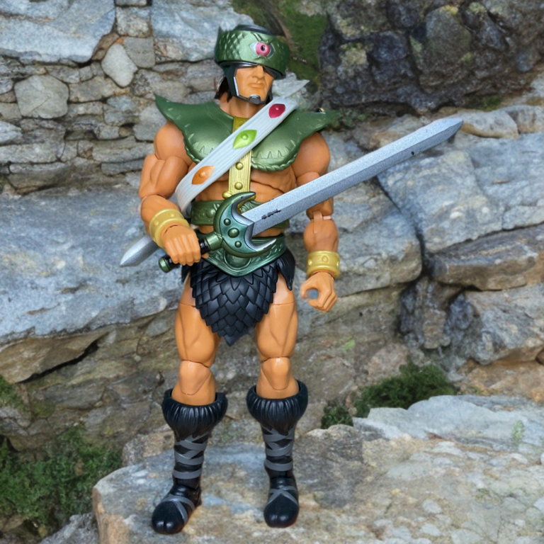 Tri-Klops action figure in New Eternia style with rotating cybernetic visor