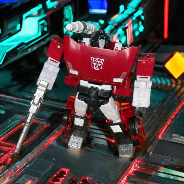 Transformers Studio Series Sideswipe action figure inspired by the Transformers: Devastation video game.