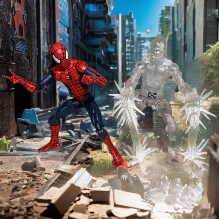 Spiderman und Iceman in New York City.