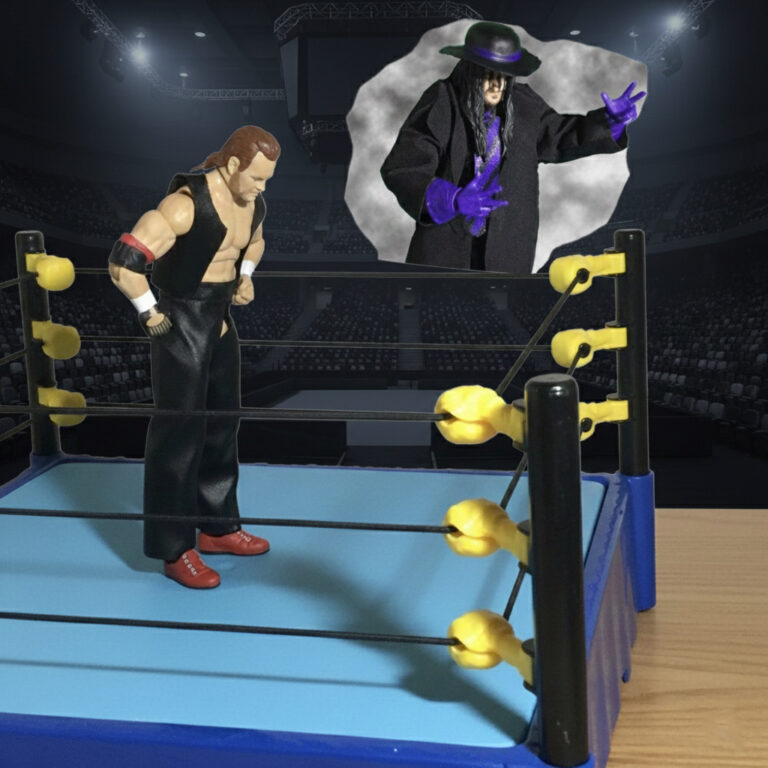 Die junge Undertaker-Actionfigur stellt sich eine Zukunft im Wrestling-Geschäft vor.