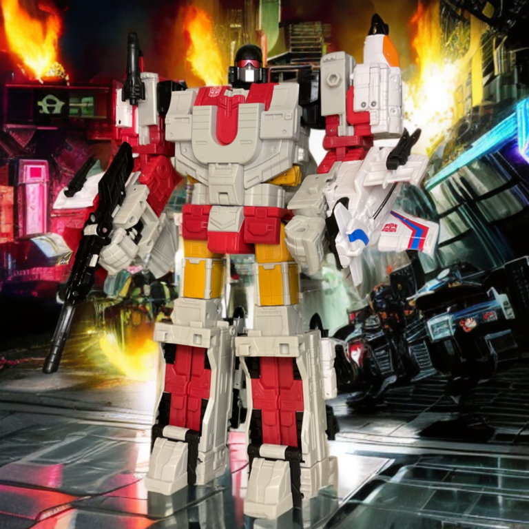 Cabeça e peito do combinador Superion, design preciso do visor e das antenas do G1