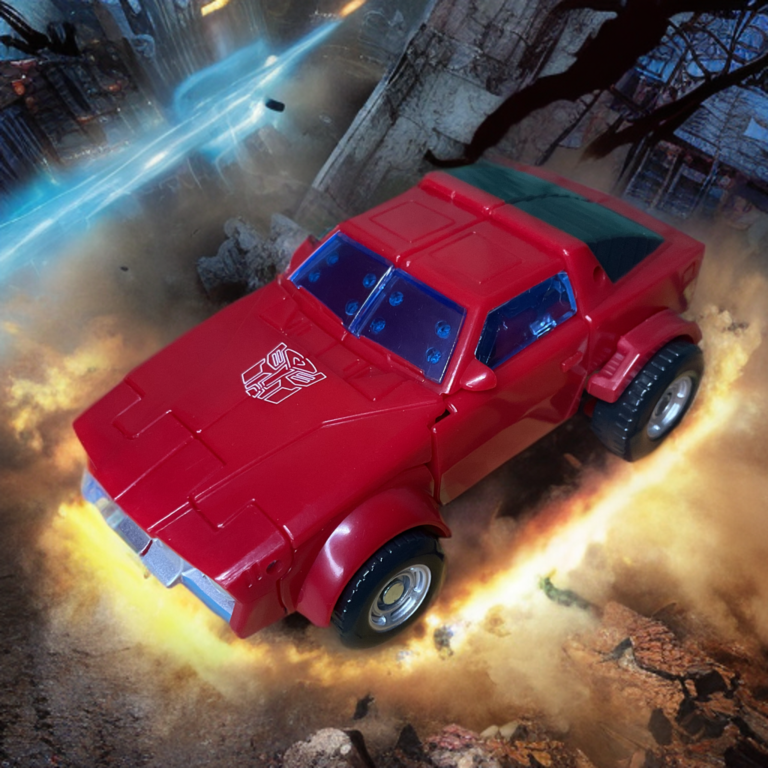 Studio Series Windcharger Actionfigur im Automodus, um seinen schnellen, impulsiven Autobot-Charakter darzustellen.