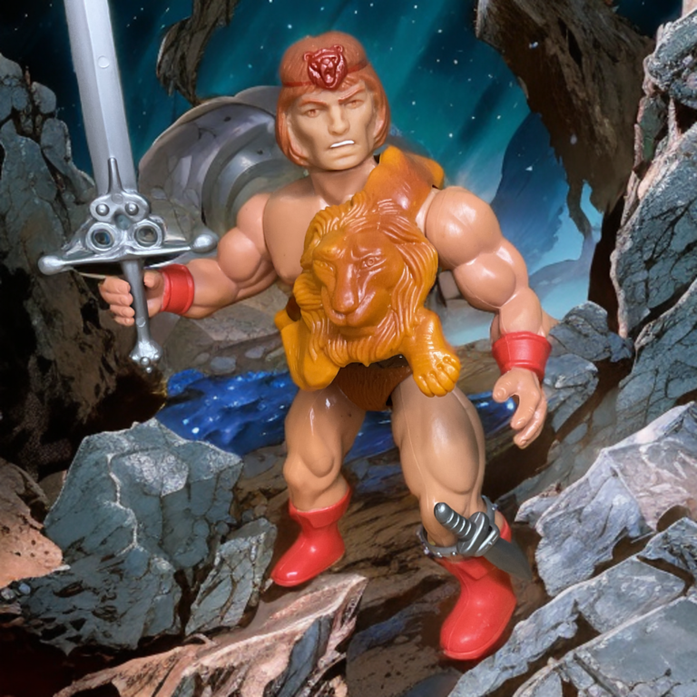 Vintage 1984 Remco Conan the Warrior 5.5-inch action figure with sword and shield.