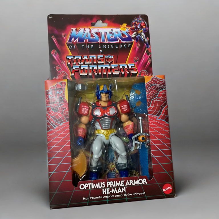 MOTU オリジンズ オプティマスプライム アーマー ヒーマン ブリスターカードパッケージ 80年代のレトロなアートワークとクロスオーバーブランド