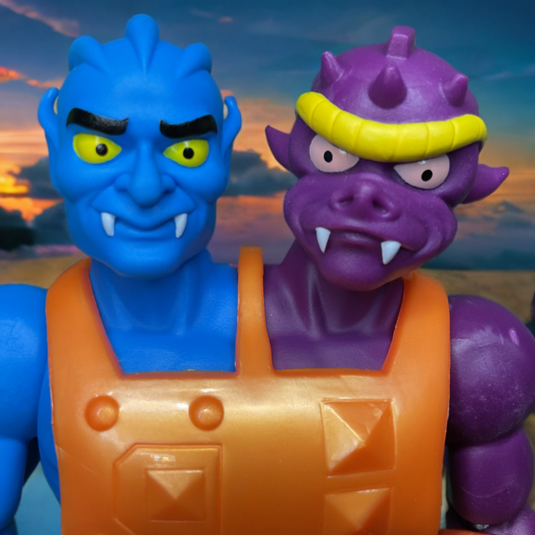 Tuvar and Baddrah action figures from the 2024 SDCC MOTU Origins Cartoon Collection.