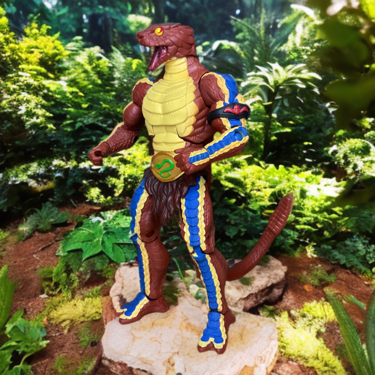 Masters of the Universe Classics Rattlor collector figure deep in the forest