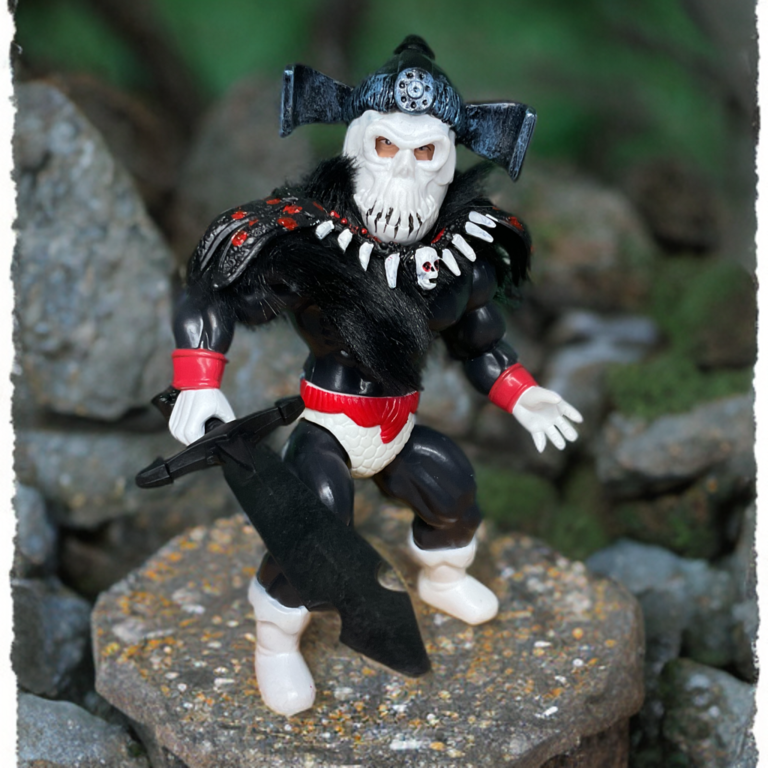 Figurine de la Tueuse ROTU en armure argentée avec casque amovible.