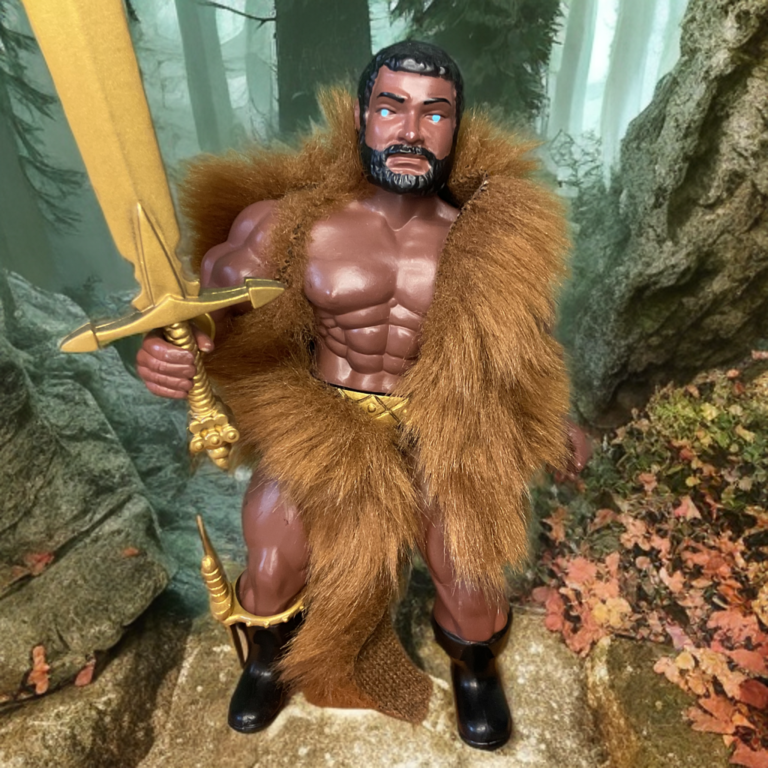 Figurine d'Hercule de Zoloworld avec fourrure et épée des héros.