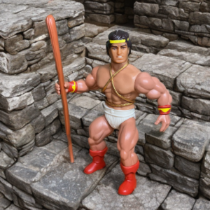 Vintage Remco Hercules action figure with club and lion-skin armor accents.