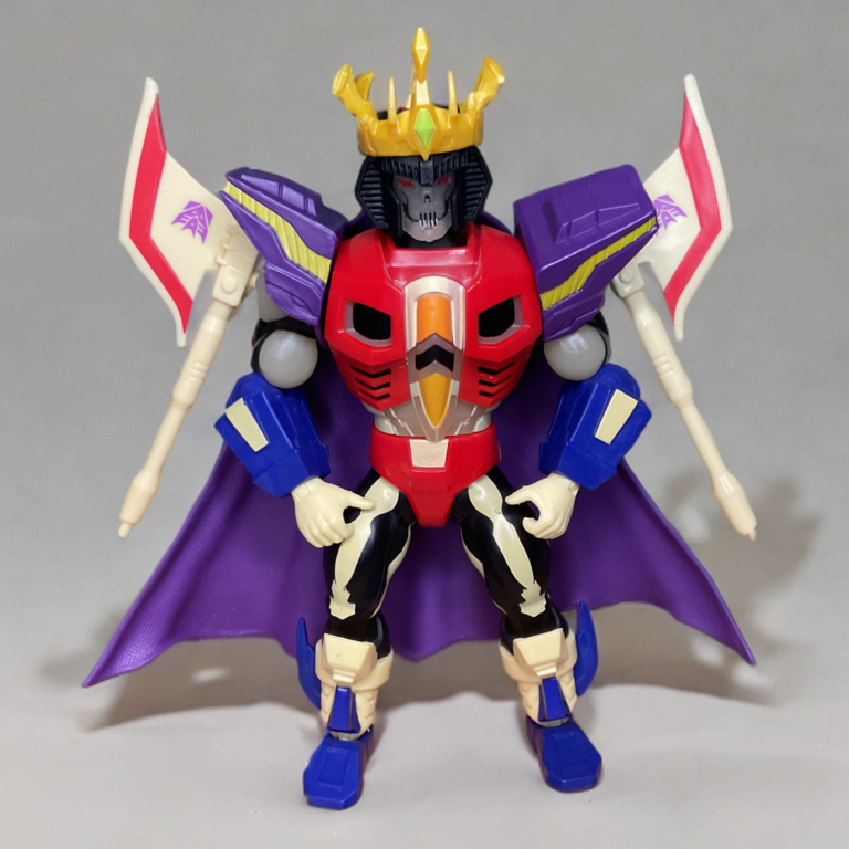 Masters of the Universe Origins Starscream Armor Scare Glow action figure in full armored pose with wings extended.