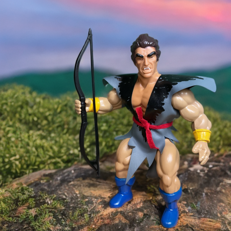 Rare variant of Remco Mikola action figure without the white hair streak transformation.
