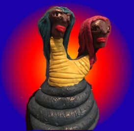 Naggana the Naga - Original polymer clay prototype version (2015)