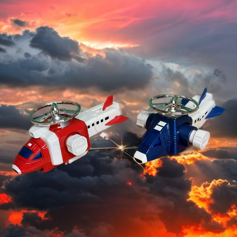 Air Recon Helicopter from Soul of Chogokin GX-88 with spinning rotors.