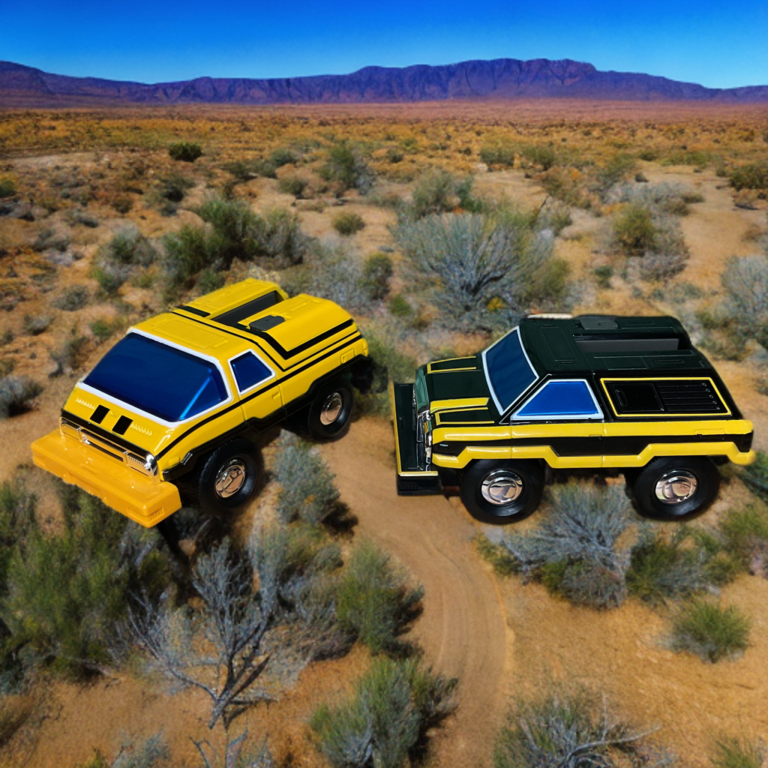 GX-88 All-Terrain trucks with rolling wheels for separate play mode.