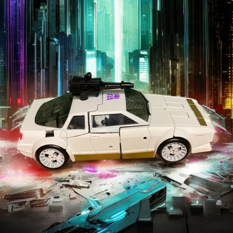 Runamuck vehicle mode with blaster mounted on top like a roof turret, adding combat-ready appearance.