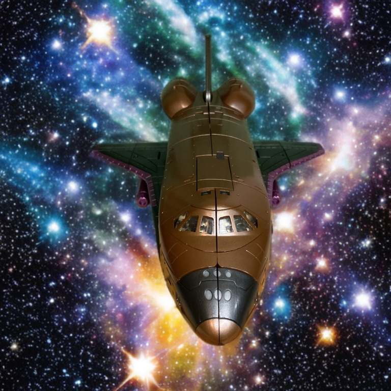 Zeta Toys Blast Off as brown space shuttle with purple accents.
