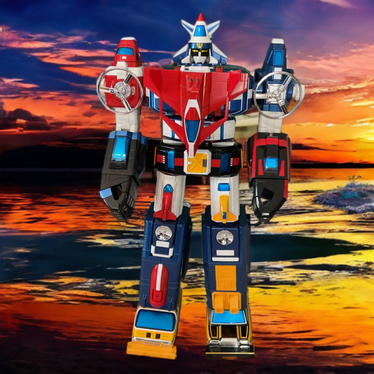 Soul of Chogokin GX-88 Vehicle Voltron in heroic pose.