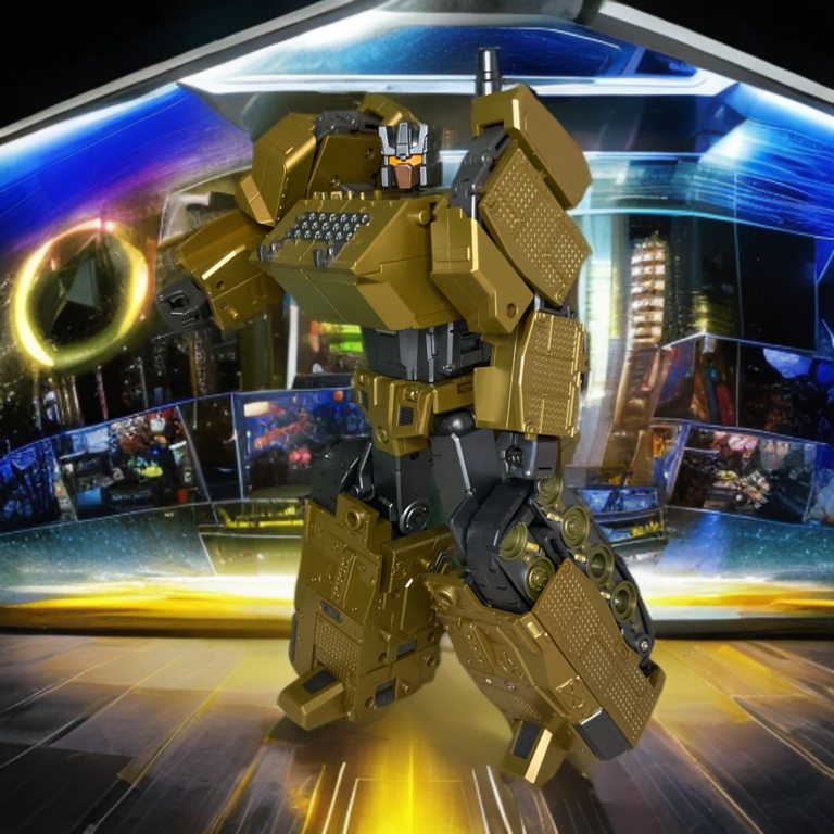 Zeta Toys Brawl as green robot with yellow accents.