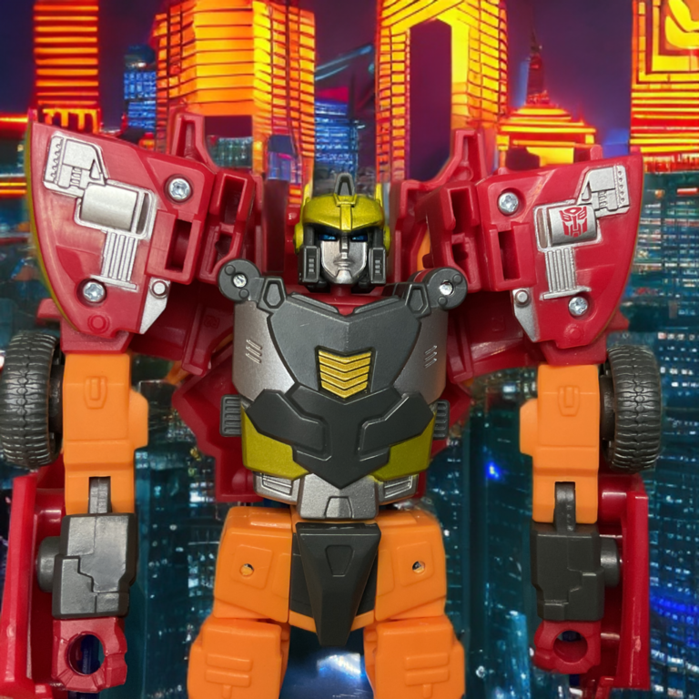 Close-up to mid-shot of Excellion’s upper body and head, emphasizing the intense expression and detailed helmet crest.