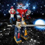 Bandai Soul of Chogokin GX-88 Dairugger XV (Vehicle Voltron) in full combined robot form wielding blazing sword, premium diecast figure review.