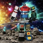 Vollständig kombinierte Soul of Chogokin GX-40SP God Mars 50th Anniversary Version Figur in plattierter Ausführung, die sich als hochwertiges Sammlerstück in Szene setzt.