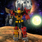 Power of the Primes Titan Class Predaking combiner mode robot figure complète posée dynamiquement sur fond sombre, mettant en valeur la taille massive et l'armure détaillée.
