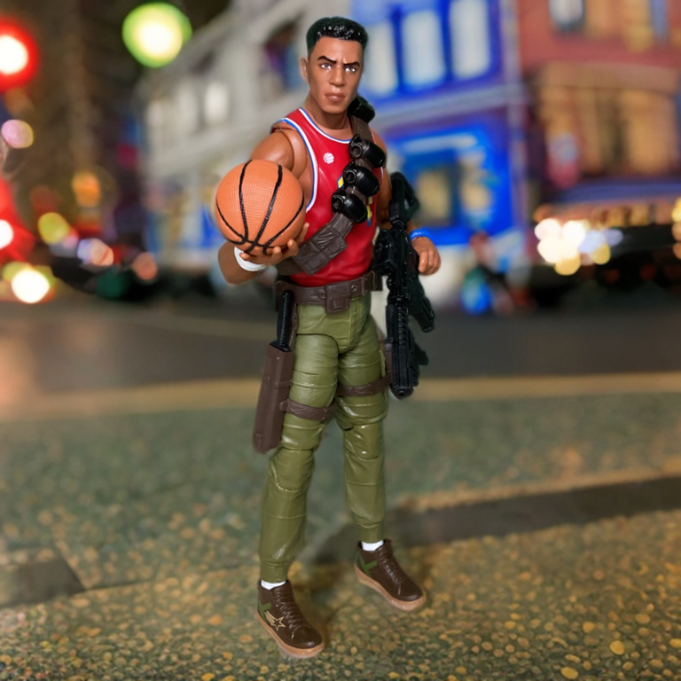 Front view of Bradley Big Lob Sanders Classified figure and box on Fantasy Action Figures display.