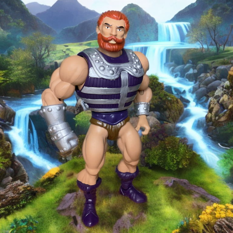 Epic display of Fisto action figure spanning 42 years of history by Masters of the Universe on Fantasy Action Figures.