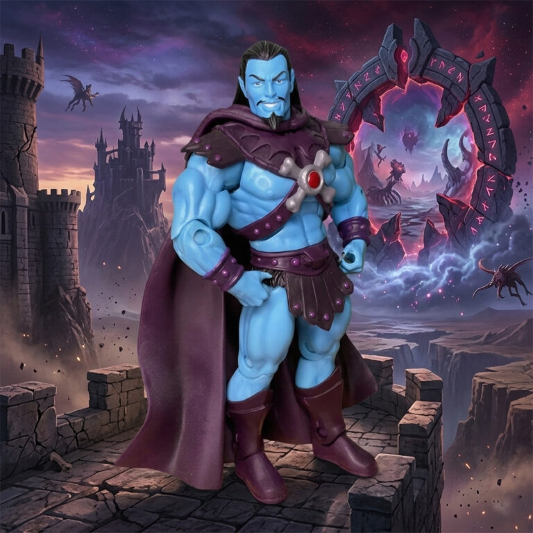 Keldor in an epic fantasy scene at Fantasy Action Figures.