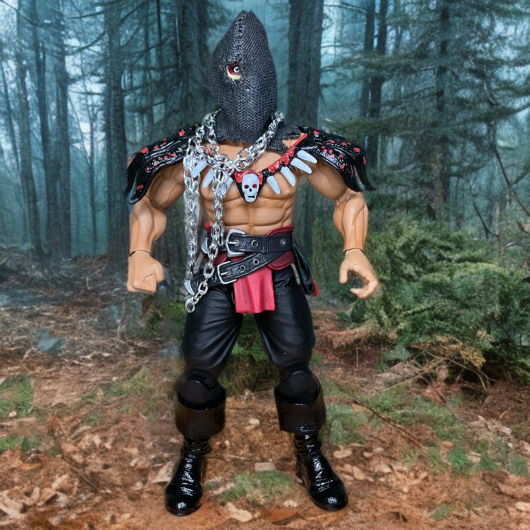Figurine Grym The Executioner en position de jugement ultime chez Fantasy Action Figures.