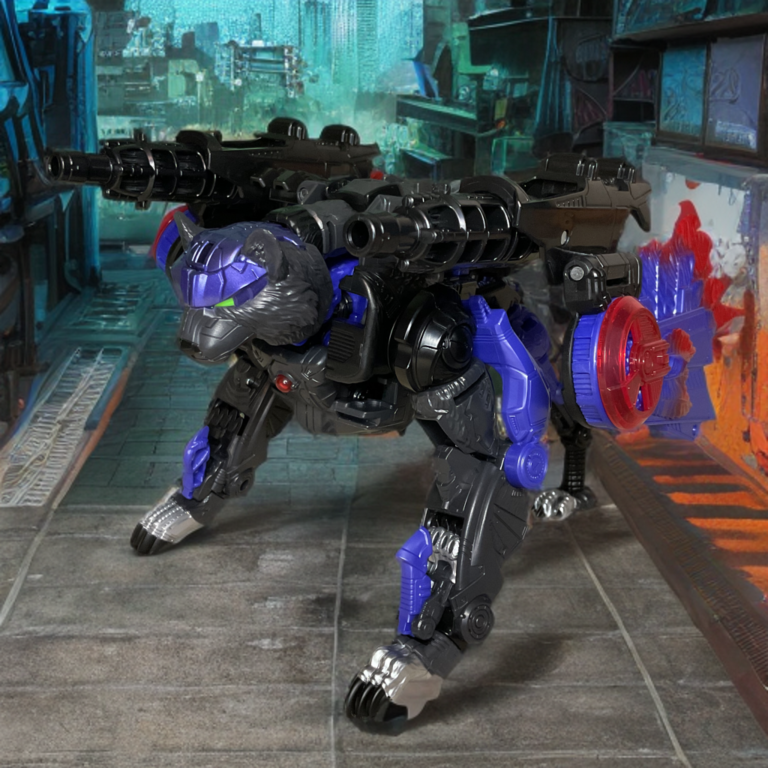 Side profile of Leader Class Razorclaw action figure.