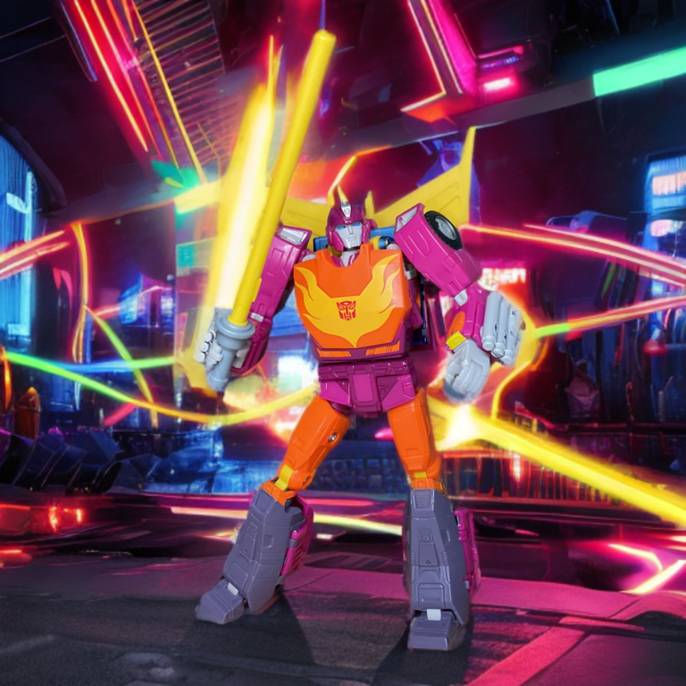Studio Series Hot Rod with translucent Beam Sword.