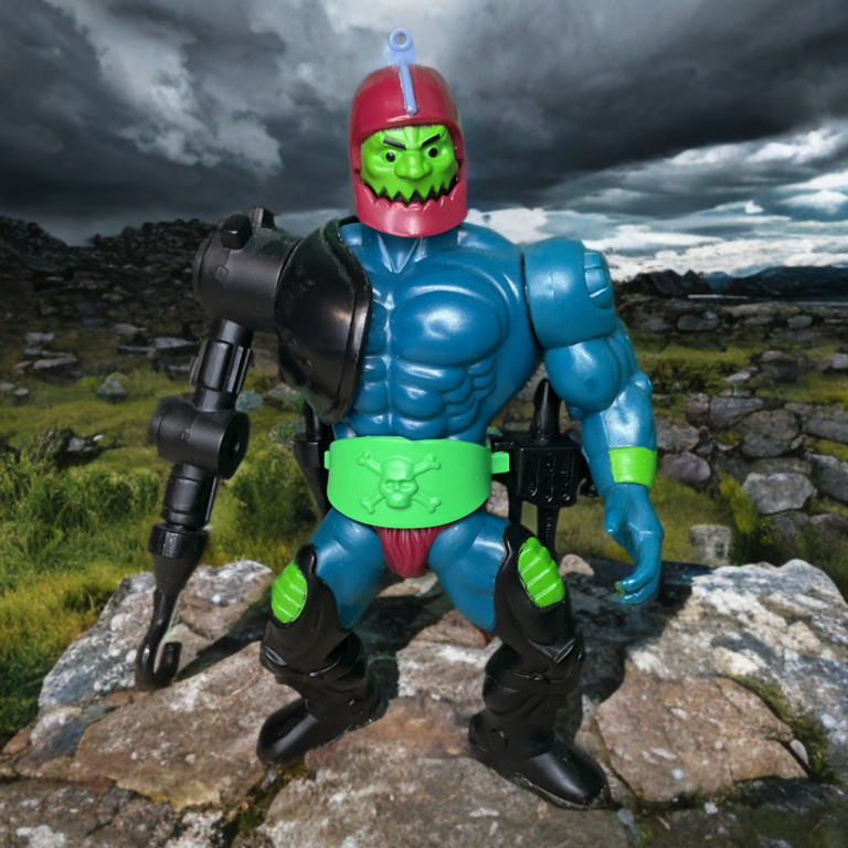 Vintage Trap Jaw Masters of the Universe toy, the cybernetic horror softened into comic relief, proudly from Fantasy Action Figures collection.