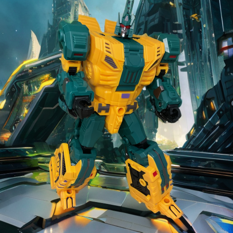 Unique Toys O-03 Fenrir robot mode without weapons showing the G1 Sinnertwin inspired design and heavy-duty leg engineering.