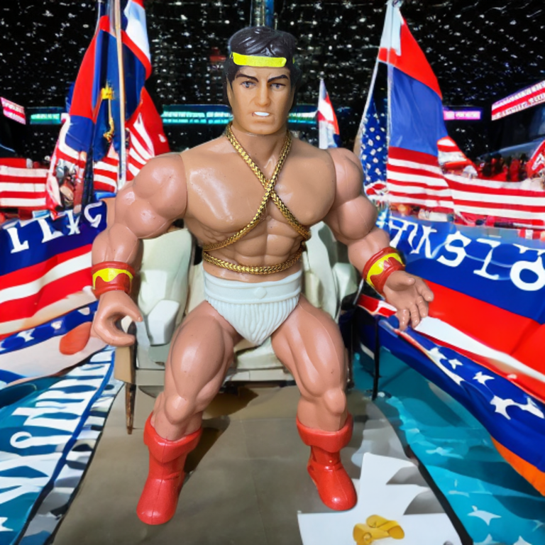 Hercules Unbound auf dem Podium der Republican National Convention.