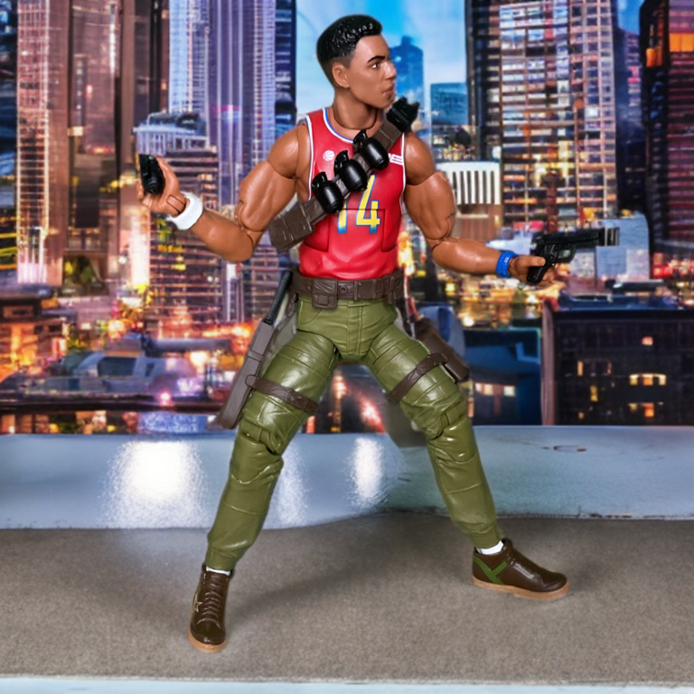 6-inch G.I. Joe Classified Big Lob figure in athletic jersey and combat gear, posed dynamically.