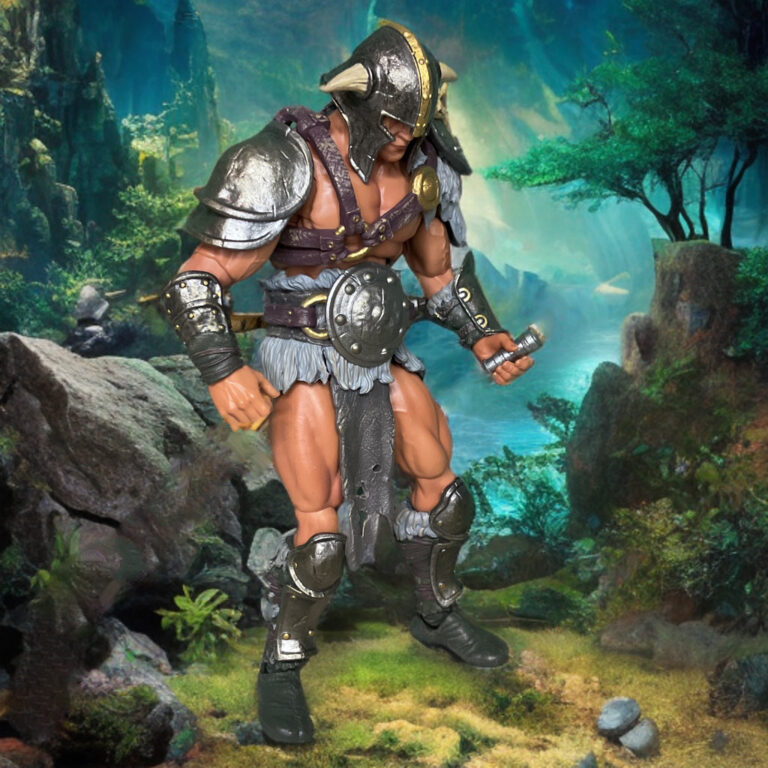 Krieger The Shunned demonstrating over 30 points of articulation in crouched battle pose.