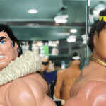 Close-up of Remco Hercules 360-degree bowl cut haircut vs Dragonore Barbaro high-and-tight fade.