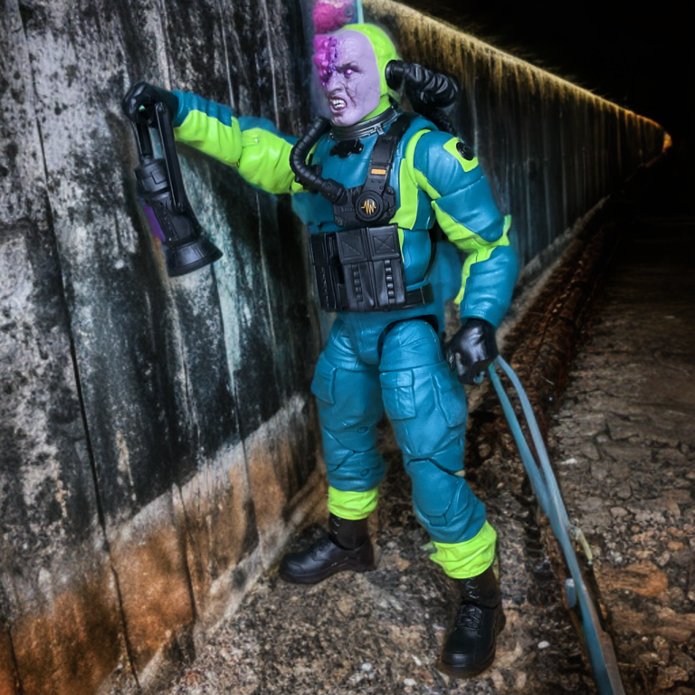 Poseability demo of G.I. Joe Classified Mole Rat Stage 2 figure.