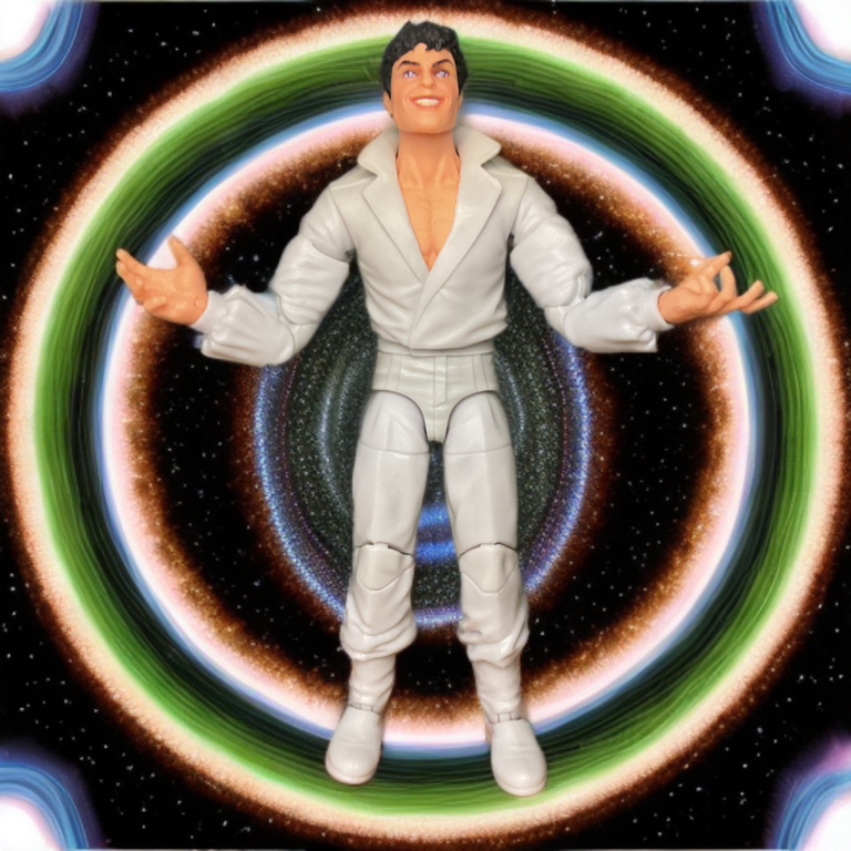 Marvel Legends Secret Wars Beyonder action figure in retro costume, mysterious cosmic presence.