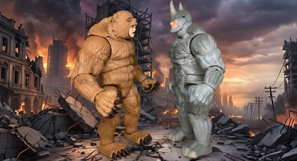 Lies mehr über den Artikel Grizzly vs Rhino: Two Epic Heavyweight Spider-Man Bruisers Showdown
